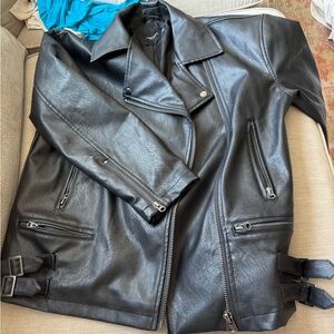 Nasty Gal Black Faux Leather Jacket